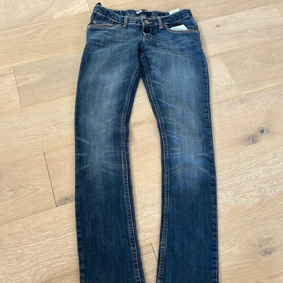Levi's Denim - Levis Girls Skinny Jeans Medium Wash Blue Adjustable Waist Size 14 REG